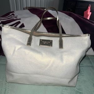 Michael KORS MK Large Tote Bag Gold Tan NWOT